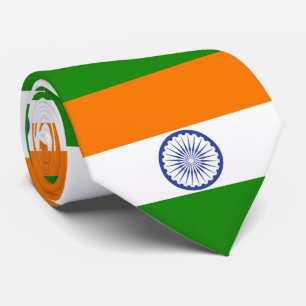 インドAshokaのチャクラの国旗 ネクタイ