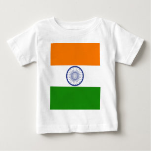 インドAshokaのチャクラの国旗 ベビーTシャツ