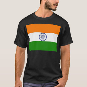 インドAshokaのチャクラの国旗 Tシャツ