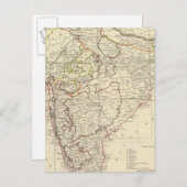インドXII指数の地図 ポストカード (正面/裏面)