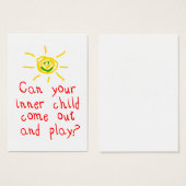 インナーチャイルドおもしろいミニカード（名刺サイズ） (正面&裏面)