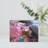 インナーチャイルドを解放 タキシード猫 遊び ポストカード (スタンド正面)