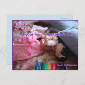 インナーチャイルドを解放 タキシード猫 遊び ポストカード (正面/裏面)