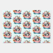 インナーチューブに冷たくかわいいパンダ ラッピングペーパーシート (正面3)