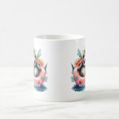 インナーチューブを冷やしたかわいいパンダ コーヒーマグカップ (中央)