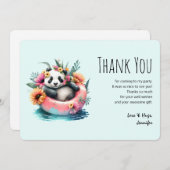 インナーチューブを冷やしたかわいいパンダ サンキューカード (正面/裏面)