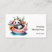 インナーチューブを冷やしたかわいいパンダ 名刺 (正面)