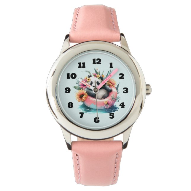 インナーチューブを冷やしたかわいいパンダ 腕時計 (正面)