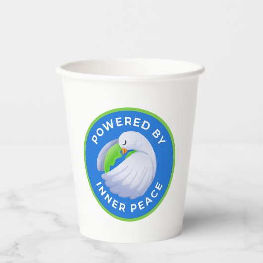 インナーピースの鳩バルーンで駆動 紙コップ (正面)
