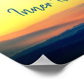 インナーピースビューティフルマウンテンサンセット ポスター (角)