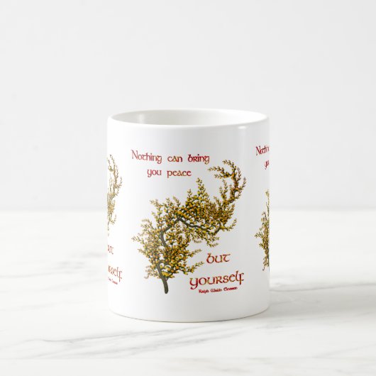 インナーピース感動的引用文 コーヒーマグカップ (中央)