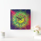 インナーライト陰陽バランス壁時計 スクエア壁時計 (ホーム)