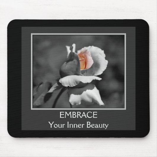 インナー美しいローズブドやる気を起こさせるマウスパッド マウスパッド (正面)