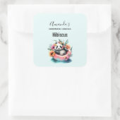 インナー・チューブ・キャンドル事業で子どもをつくるパンダ スクエアシール (バッグ)