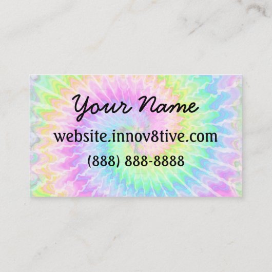 インノフ8ポジティブ絞り染め名刺デザイン 名刺 (裏面)