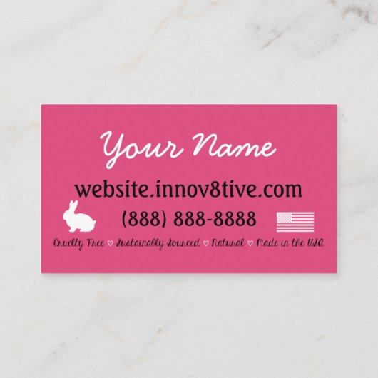 インノフ8ポジティブ絞り染め名刺デザイン 名刺 (裏面)