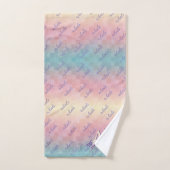 インハレエクスハレドリームビッグやる気を起こさせるパステルグラデーション バスタオルセット (ハンドタオル)