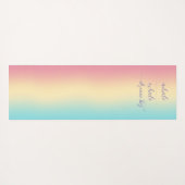 インハレエクスハレドリームビッグやる気を起こさせるパステルグラデーション ヨガマット (裏面(横))