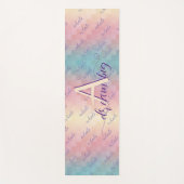 インハレエクスハレドリームビッグやる気を起こさせるパステルグラデーション ヨガマット (正面)