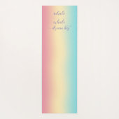 インハレエクスハレドリームビッグやる気を起こさせるパステルグラデーション ヨガマット (裏面)