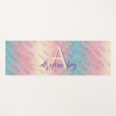 インハレエクスハレドリームビッグやる気を起こさせるパステルグラデーション ヨガマット (正面(横))