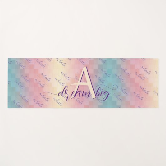 インハレエクスハレドリームビッグやる気を起こさせるパステルグラデーション ヨガマット (正面(横))