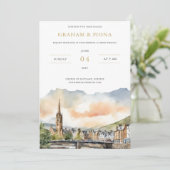 インバネス水彩招待状 招待状 (スタンド正面)