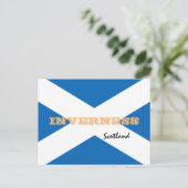 インバネス – スコットランド国旗&スコットランド/スポーツファン ポストカード (スタンド正面)