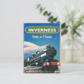 インバネス スコットランド 機関車 旅行ポスター ポストカード (スタンド正面)