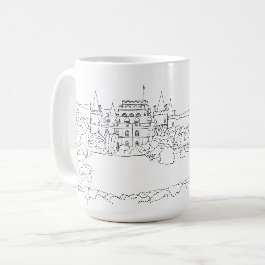 インバラレイ城 スコットランド コーヒーマグカップ (正面左)