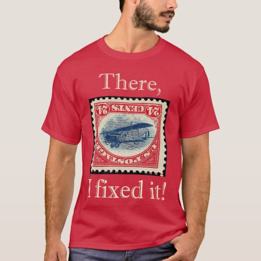 インバーテッド・ジェニー切手 コレクション 面白い裏返し趣味 Tシャツ (正面)