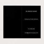 インパクトのある黒い会社のロゴ折り畳まれた名刺 名刺 (内部フラット)