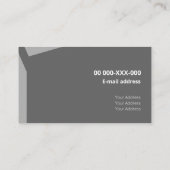 インパクトグレー企業のフラット形状 名刺 (裏面)