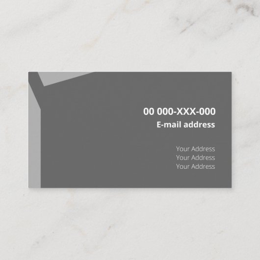 インパクトグレー企業のフラット形状 名刺 (裏面)