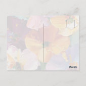 インパストの花の絵が鮮やかなグリーティングカード ポストカード (裏面)