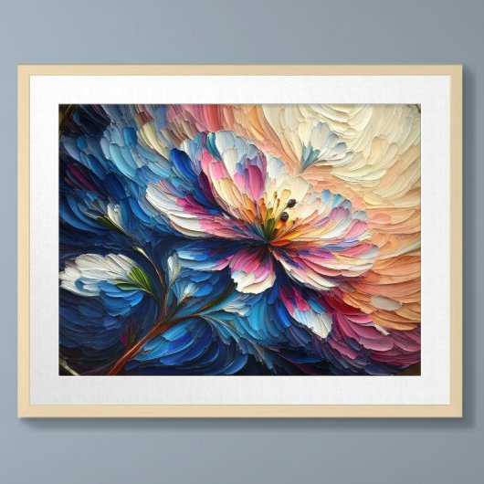 インパストアート 抽象画 花 フラワー ポスター