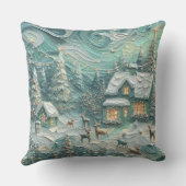 インパストクリスマスモチーフホリデーウィムシーグリーン クッション (裏面)