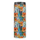 インパストスタイルの花カラフル入りモノグラムの タンブラー (裏面)