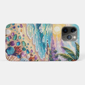 インパストビーチとシーグラスのサンセットとサンライズ Case-Mate iPhoneケース (裏面(横))