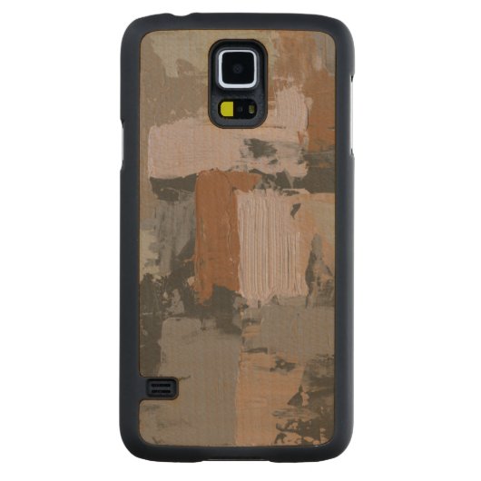 インパスト抽象芸術I CarvedメープルGalaxy S5スリムケース (裏面)