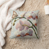 インパスト絵を描ーバタフライとラン クッション (ブランケット)