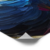 インパスト絵画ト抽象芸術花フローラ ポスター (角)