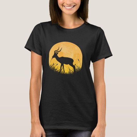 インパラ簡単ハロウィーン衣装アンテロープエウムーンコス Tシャツ (正面)