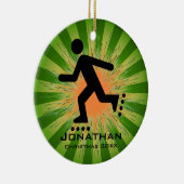 インパーソナライズされたラインスケートで滑るローラーブレードオーナメント セラミックオーナメント (右)