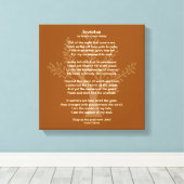 インビクタス – 私は魂の隊長だ。 キャンバスプリント (インサイチュ (ウッドフロア))