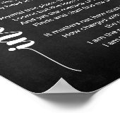 インビクトゥス詩の白黒ポスター ポスター (角)