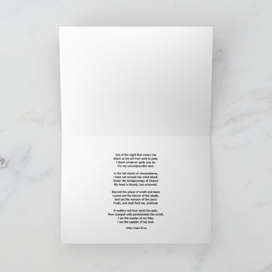 インビクトスの詩 カード (内部)