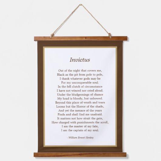 インビクトス感動的の詩 吊り下げ型タペストリー (正面)