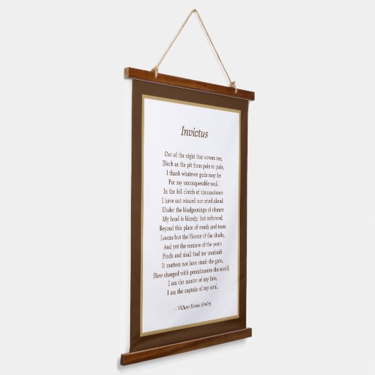 インビクトス感動的の詩 吊り下げ型タペストリー (傾斜あり)