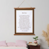 インビクトス感動的の詩 吊り下げ型タペストリー (寝室)